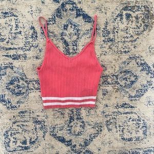 Pink cropped top